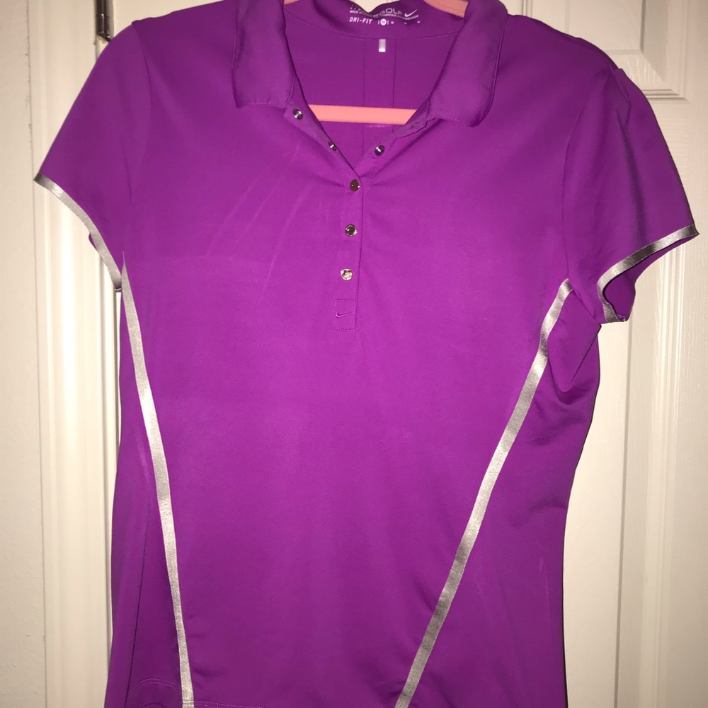 Purple Dri-Fit Nike Golf polo